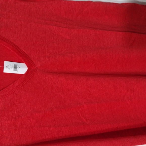 Banana Republic Linen V-Neck Tee in Red Poppy - Picture 6 of 11